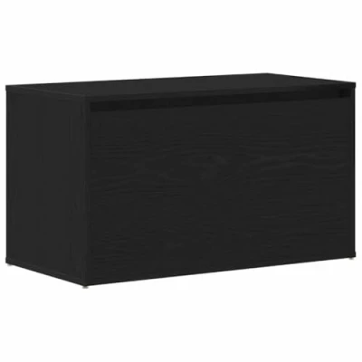 Afbeelding van vidaXL Bank Zwart eiken Hout Medium Opslagbank Rechthoekig Modern