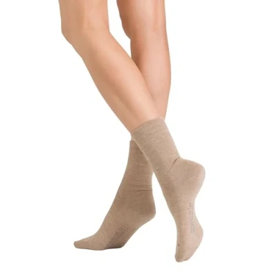 Afbeelding van Hudson Relax Woolmix Clima damessokken, temperatuurregulerend, beigemeld. 0723 liter, 35 38 EU