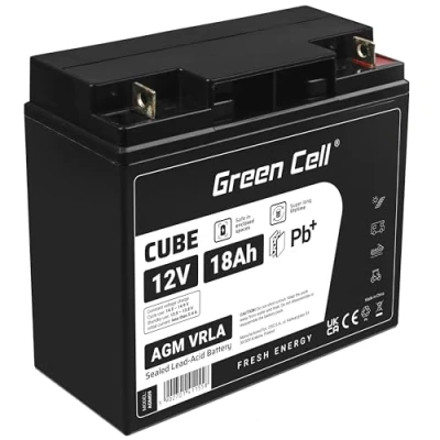 Afbeelding van Green Cell 12V 18Ah (11mm) 18000mAh VRLA AGM accu