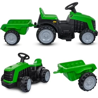 Afbeelding van COIL tractor voor kinderen vanaf 3 jaar, elektrische kinderen, kindertractor, voertuigen, schuifrit jaar (roze)