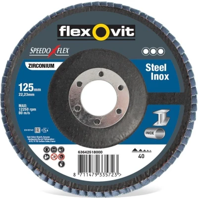 Afbeelding van Vlaklamelschijf Con. Fib. Speedoflex 125X22 R842 P80
