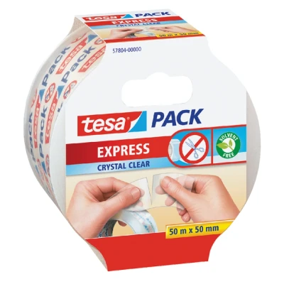 Afbeelding van Verpakkingstape Tesa 50mmx50m afscheurbaar transparant