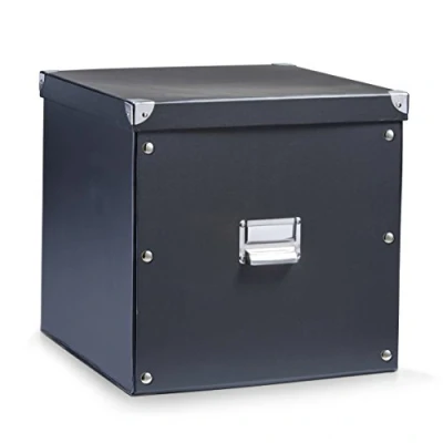 Afbeelding van Zeller Present Opbergbox met deksel 33x33x32 cm zwart 17635 Opvouwbaar