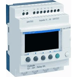 Afbeelding van Schneider zelio logic relais met display geen klokfunctie 6 in 4 out 24vdc sr2a101bd