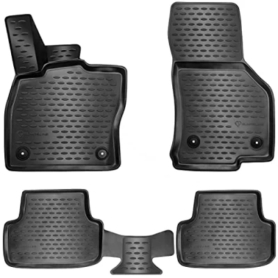 Afbeelding van Elmasline Rubberen mattenset voor Audi Q2 bouwjaar 2016 2024 (GA) Extra hoge rand Accessoires 3D vloermatten