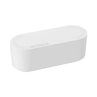 Afbeelding van D Line Cable Tidy Box, Hide and Conceal Extension Blocks Electrical Cables, Fully Safety Tested Management Solution, Made from Robust Electrically Safe ABS Material Small, White