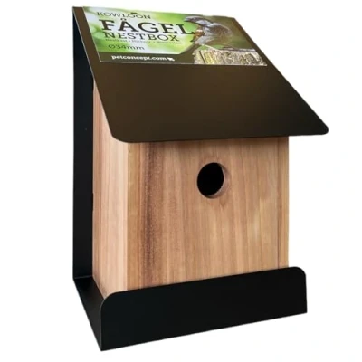 Afbeelding van Nestkast Voor o.a. Huismus, boomklever, Bonte Vliegenvanger Vogelhuis Hout Met Metaal 20x25x40cm