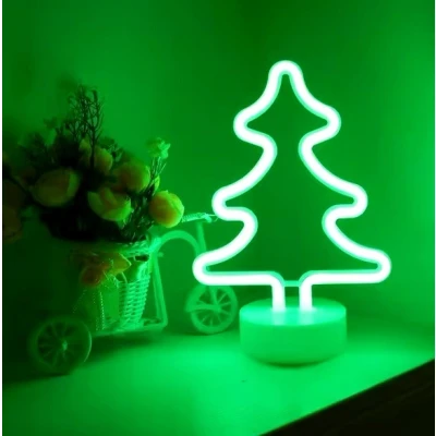Afbeelding van LED NEON Kerstboom GROEN USB en batterijen