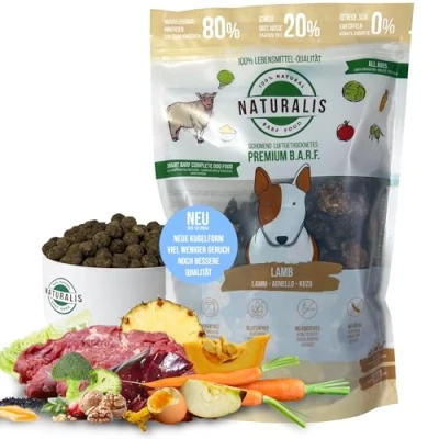 Afbeelding van Naturalis Smart 80 Barf droogbaarf hondenvoer 1 kg lam volledig voer zonder toevoegingen graanvrij, sojavrij, glutenvrij, hypoallergeen