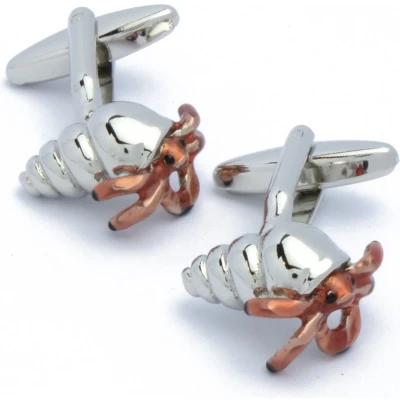 Afbeelding van Manchetknopen Hermietkreeft Kreeft Rood met Zilver