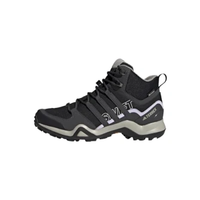 Afbeelding van Adidas Terrex Swift R2 MID Goretex Hiking Outdoorschoenen, Dames, Maat: 37 1/3, Core black/dgh solid grey/purple tint Kunststof/ textiel