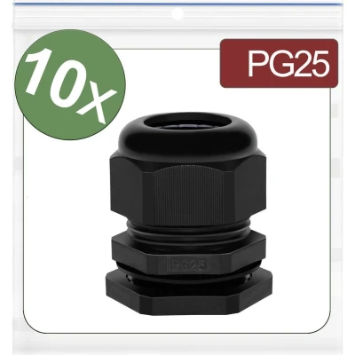 Afbeelding van Quadrios 24CA385 Wartel PG25 Polyamide Zwart 10 stuk(s)
