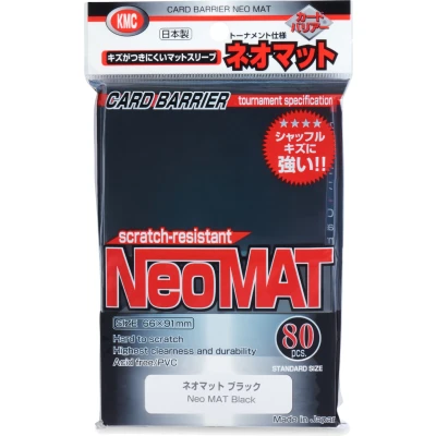 Afbeelding van KMC Sleeves Neo Matte Black (80 stuks)