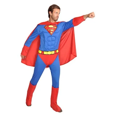 Afbeelding van Dc Comics Verkleedpak Superman Heren Blauw/rood 5 delig Maat L