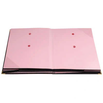 Afbeelding van Exacompta Ref. 654765E 1 Handtekenmap fixapage omslag in geëxpandeerd PVC systeem 24 vakken roze kaart met 2 perforaties formaat 24x32 cm Kleur: donkerblauw