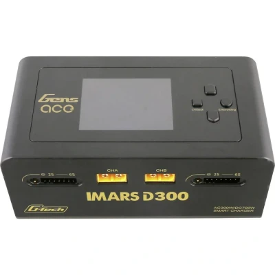 Afbeelding van Gens ace Imars D300 Modelbouwoplader 16 A Li poly, ion, LiHV, LiFePO, NiMH 2x laaduitgang, Batterijherkenning, Ontlaadfunctie, Snellaadfunctie, Grafische