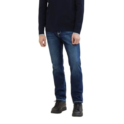 Afbeelding van TOM Tailor JOSH Regular Straight leg jeans, Heren, Maat: 30x32, Used mid stone blue denim
