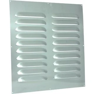 Afbeelding van Nedco schoepenrooster alum. vlak 500 x mm m/grote schoepen blank