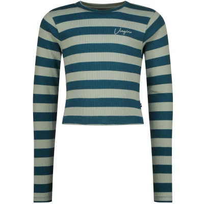 Afbeelding van Top G basic crop rib stripe