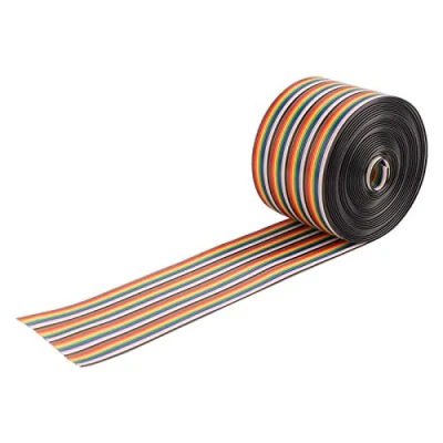 Afbeelding van Kleurrijke 1,27 mm afstand pitch kabel 40P regenboog platte lintkabel met draadbreedte 5,08 cm(3meters)