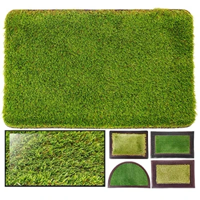 Afbeelding van LucaHome Deurmat, entreehuis, 40 x 60 cm, kunstgras, antislip onderkant, voetmat, gemakkelijk te reinigen, absorberend, voor binnen en buiten
