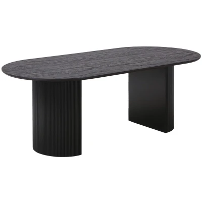 Afbeelding van Boavista eetkamertafel 100x210cm donker bruin.