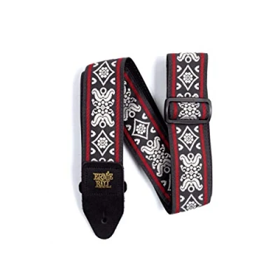Afbeelding van Ernie Ball Blackjack Red Jacquard Strap