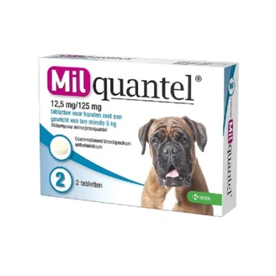Afbeelding van Milquantel wormtablet hond vanaf 5 kg 2 stuks