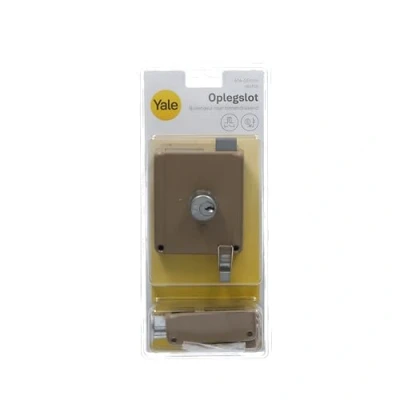 Afbeelding van Yale oplegslot 614 50mm met losse buitencilinder doornmaat voor (naar binnendraaiende) voordeuren draairichting 1 (rechts) incl. sluitkast, rozet en bevestigingsmateriaal