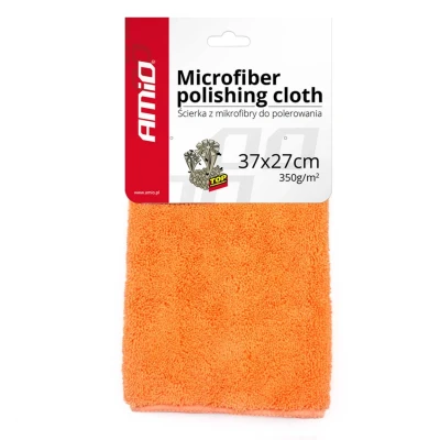 Afbeelding van AMiO Ultra Zachte Microfiber Poetsdoek 37x27cm 350g/m² Voor een Glanzende Afwerking Oranje