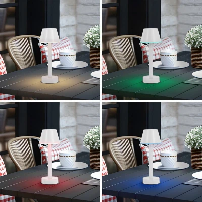 Afbeelding van Lindby Sfeerverlichting buiten RGB met dimmer 1licht Kunststof H: 24 cm wit Inclusief lichtbron