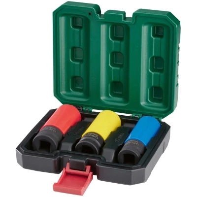 Afbeelding van PARKSIDE Slagdoppenset/ adapter slagmoersleutel / kracht kogelset (Slagdoppenset 3 delig.)