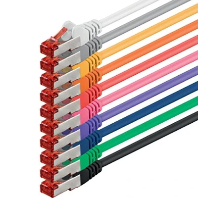 Afbeelding van 1aTTack.de 10x 0,5m CAT6 patchkabel S/FTP PIMF afscherming CAT.6 RJ45 netwerkkabel Ethernet kabel DSL LAN router switch modem patchpaneel 10 kleuren