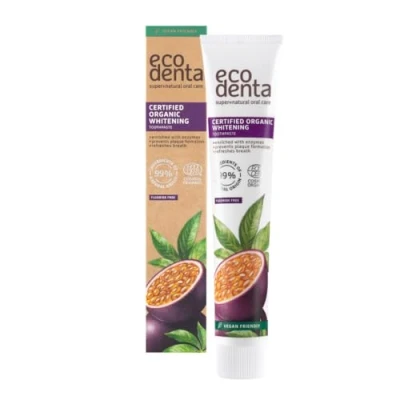 Afbeelding van Ecodenta Organic Whitening Toothpaste Passion Fruit 75ML
