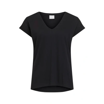Afbeelding van VILA Vidreamers NEW V NECK Tshirt basic, Dames, Maat: XS, Black