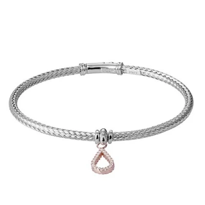 Afbeelding van Orphelia ZA 7398 Armband Bangle Teardrop Zilver 925 Bicolor Zirkonia 58 mm
