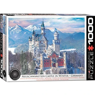 Afbeelding van Eurographics puzzel Neuschwanstein Castle in Winter 1000 stukjes