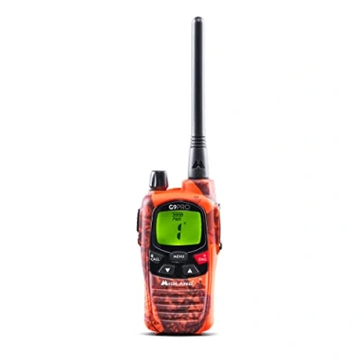 Afbeelding van Midland G9 Pro walkietalkie Dual Band 40 kanalen PMR446 en 69 LPD Blaze Edition 1 transceiver, 4 oplaadbare batterijen AA 1800 mAh, oplader riemclip