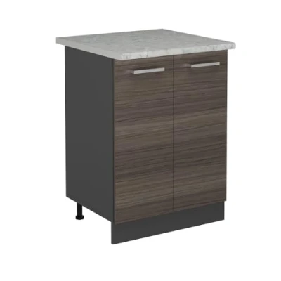 Afbeelding van Vicco Keukenonderkast R Line, Edel grijs/Antraciet, 60 cm WB Marmer
