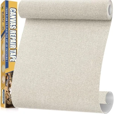 Afbeelding van zelfklevende stof, 40 x 160 cm, waterdichte stoftape, canvas patches voor outdoor meubels, bootafdekkingen, banken, tenten, loungestoelen, zonwering, ivoor