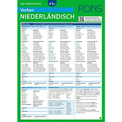 Afbeelding van PONS Verben auf einen Blick Niederländisch: 30