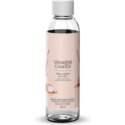 Afbeelding van Yankee Candle Signature navulverpakking, diffuser, roze zand, 200 ml, tot 12 weken geur, perfect cadeau voor vrouwen