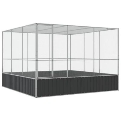 Afbeelding van vidaXL Volière 311x307x212 cm staal zilverkleurig