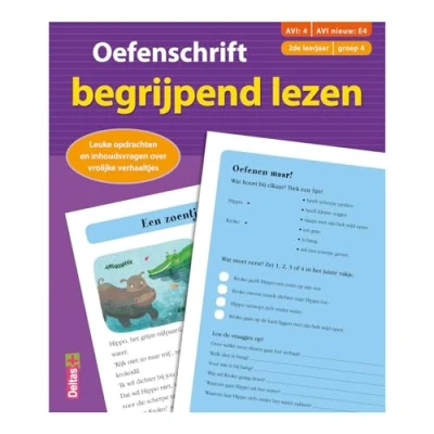 Afbeelding van Deltas Oefenschrift begrijpend lezen AVI:4 AVI nieuw: E4, 2de leerjaar