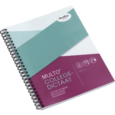 Afbeelding van Multo collegedictaat ft 16,5 x 21 cm, geruit 5 mm, 17 gaats collegeblok