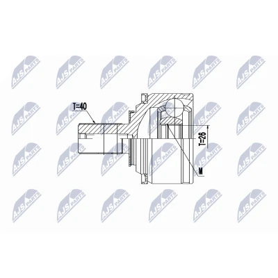 Afbeelding van Homokineet reparatie set, aandrijfas NTY NPZ VV 021