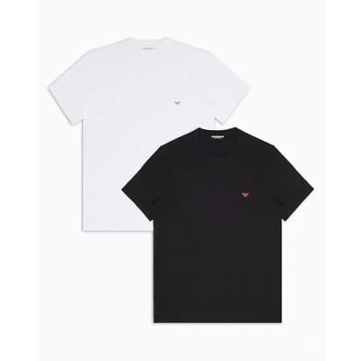 Afbeelding van Emporio Armani 2PACK CREW NECK Hemd, Heren, Maat: Large, Schwarz weiß