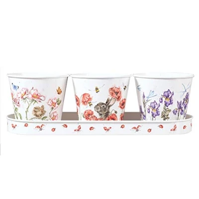 Afbeelding van Kruidenpotjes Tuinset a 3 stuks Floral Wrendale