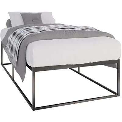 Afbeelding van CLP Scala Metalen bed Bedframe zwart 200x200x25 cm