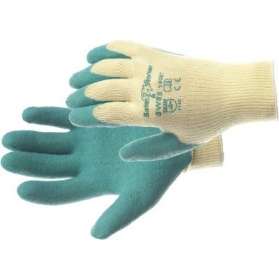 Afbeelding van 1 paar Werkhandschoenen Safeworker Reest PRO polyester/katoen/latex, groen, maat 10/XL